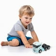 thumbnail image 3 of 1:64 Alloy Trailer Truck Model, Qiopertar Under $5 Alloy Car Model 1-64 Small Trailer Container Truck Edition Power Childrens Toy Car Model Ornament, 3 of 6