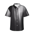 thumbnail image 1 of Fotbe Monochrome Abstract Lines Camisa Hawaiana para Hombre Unisex – Camisa Casual de Verano con Botones de Manga Corta de Algodón y Lino,XX-Large, 1 of 7