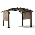 thumbnail image 2 of Sunjoy 10x12x8.1  arched roof Heat transfer Post Metal Pergola with Canopy, 2 of 11