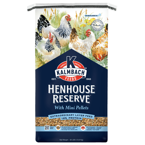 Kalmbach Feeds 18% Henhouse Reserve Extraordinary Whole Grain Layer Feed for Chickens 30 lb bag