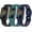 Black&Green&Blue, variant on MYKOMI Compatible for Fitbit Charge 5 Bands with Case, Tactical Protective Cover Frame Athletic Strap Guard Rugged Sport Breathable Protector Watch Wristbands