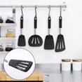 thumbnail image 4 of ZHAOCHENG Espátulas para utensilios de cocina antiadherentes, espátulas de goma flexibles extra anchas y resistentes, juego de utensilios de cocina para panqueques, huevos, pescado, (paquete de 4, neg, 4 of 5