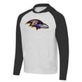 thumbnail image 2 of Men's Antigua Heather Gray/Black Baltimore Ravens Urgent Raglan Pullover Hoodie, 2 of 3