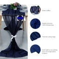 thumbnail image 6 of MDS pack of 25 Wedding 29 x 120 inches Sheer chiffon Table Runner for Rustic Boho Wedding Banquet Decor for 10Ft Table Runners - Navy Blue, 6 of 6