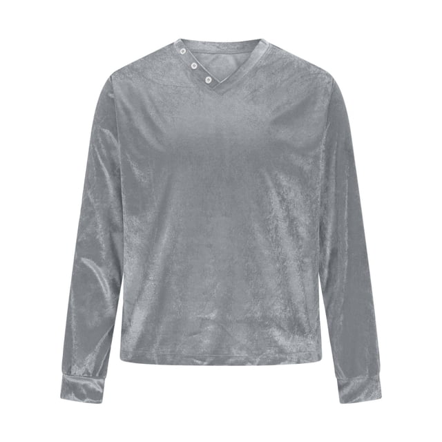 Haut de Survêtement en Velours pour Usage Quotidien Décontracté, Chandail à Manches Longues Confortable à Col Rond pour Hommes, Coupe Décontractée, Style Jeune pour Toutes les Saisons