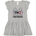 thumbnail image 3 of Inktastic Pawtriotic with French Bulldog  in American Flag Sunglasses Girls Toddler Dress, 3 of 5