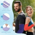 thumbnail image 3 of Uxcell Sun Protection Arm Sleeves for Men and Women Compression Cooling Sun Sleeves L Size 1 Pair Spandex Light Purple, 3 of 6