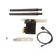 thumbnail image 1 of Tarjeta Wifi PCIE 2.4G 5G 6G Tri Band 5400Mbps MU MIMO Tarjeta Wifi 6E de baja latencia con antena de alta ganancia de 6dBi para Windows, 1 of 5