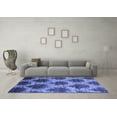 thumbnail image 3 of Ahgly Company Indoor Round Abstract Blue Contemporary Area Rugs, 5' Round, 3 of 4