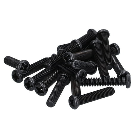 

Pan Machine Screws Black Zinc Plated Stainless Steel Universal Convenient For Office Equipment For Industry M4x20