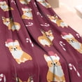 thumbnail image 3 of Christmas Corgi Blanket,Comfortable Soft Flannel Throw Blanket,All Season,Warm Lightweight Blankets for Sofa Bed Couch Living Room Chair,40"x50", 3 of 4
