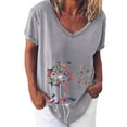 thumbnail image 1 of Elegante mujer con cuello en V estampado camiseta blusa Tops sudadera OAVQHLG3B Store  lin121212, 1 of 4