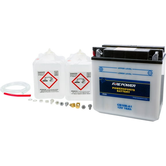 Fire Power Battery W/ACID CB16B-A1 Compatible With Suzuki VS800 S50 Boulevard 2005-2009