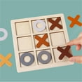 thumbnail image 5 of KOYPTL Wooden Tic Tac Toe Board Game for Toddler Preschool 4 5 6 Years Old,Desktop Puzzle Toy,Gift for Family Interaction Travel Christmas Stocking Stuffers Birthday Presents Party Supplies-2 Players, 5 of 8