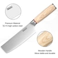 thumbnail image 3 of Qulajoy 6.5 Inch Nakiri Knife, Sharp Vegetable Knife 5Cr15 High Carbon Stainless Steel Knives with wooden handle, 3 of 6