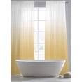 thumbnail image 6 of Sheer Curtain Panels Gradient Color Rod Pocket Voile Window Curtains White Yellow Window Treatments Ligh Filtering Privacy Curtain Drapes for Bedroom Living Room 2 Panel Set 96 Inch Length,, 6 of 9