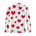 thumbnail image 5 of Maean Men Valentine's Day Tops Long Sleeve Crewneck Shirts Heart Graphic Fashion Tshirts for Mens, 5 of 5
