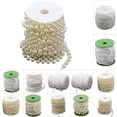 thumbnail image 2 of Coofit 32.8ft Pearl Chain Artificial Multifunctional DIY Pearl Trim Pearl Bead Chain, 2 of 3
