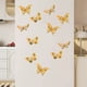 thumbnail image 4 of xihome Set de 12 pegatinas de pared de mariposas doradas - Decoracin metlica 3D removible para fiestas, cumpleaños y celebraciones en el hogar., 4 of 8