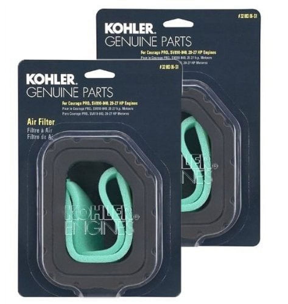 Kohler (2 Pack) 32 883 06-S1 Engine Air Filter W/Pre-Cleaner