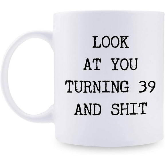 39th Birthday Gifts for Men - 1980 Birthday Gifts for Men, 39 Years Old Birthday Gifts Coffee Mug for Dad, Husband, Friend, Brother, Him, Colleague, Coworker - 11oz