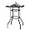 Brown, variant on Indoor Outdoor Small Metal Square Side End Table, Patio Coffee Bistro Table, Fashionable and Simple Wrought Iron Side Table, Black