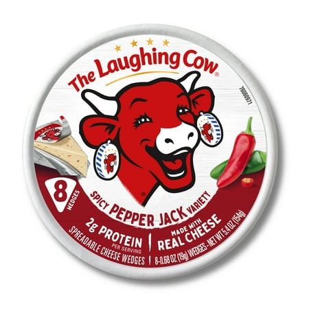 The Laughing Cow Creamy Spicy Pepper Jack Spreadable Cheese, 5.4 oz, Wedge, Box, Refrigerated
