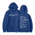 thumbnail image 1 of TINZ Sweat à Capuche Imprimé Lettre pour Femmes, Manches Longues, avec Poches, Décontracté, Fermeture Éclair devant, 1 of 4