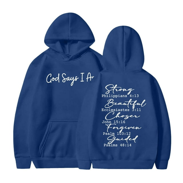TINZ Sweat à Capuche Imprimé Lettre pour Femmes, Manches Longues, avec Poches, Décontracté, Fermeture Éclair devant