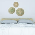thumbnail image 4 of 3pcs Hanging Woven Wall Basket Decor, Seagrass Baskets Wall Hanging Art Craft,- Round Wicker Tray, Flat Basket for Coffee Table, Fruit, Cup Coaster Green, 4 of 7