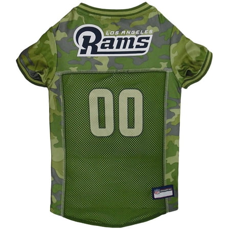 Pets First NFL Los Angeles Rams Camouflage Pet Jersey for Cats and Dogs - Licensed - Medium