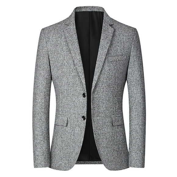 Birdeem Mens Single-breasted Fashion Plaid Suit Business Casual Suit Wool Coat