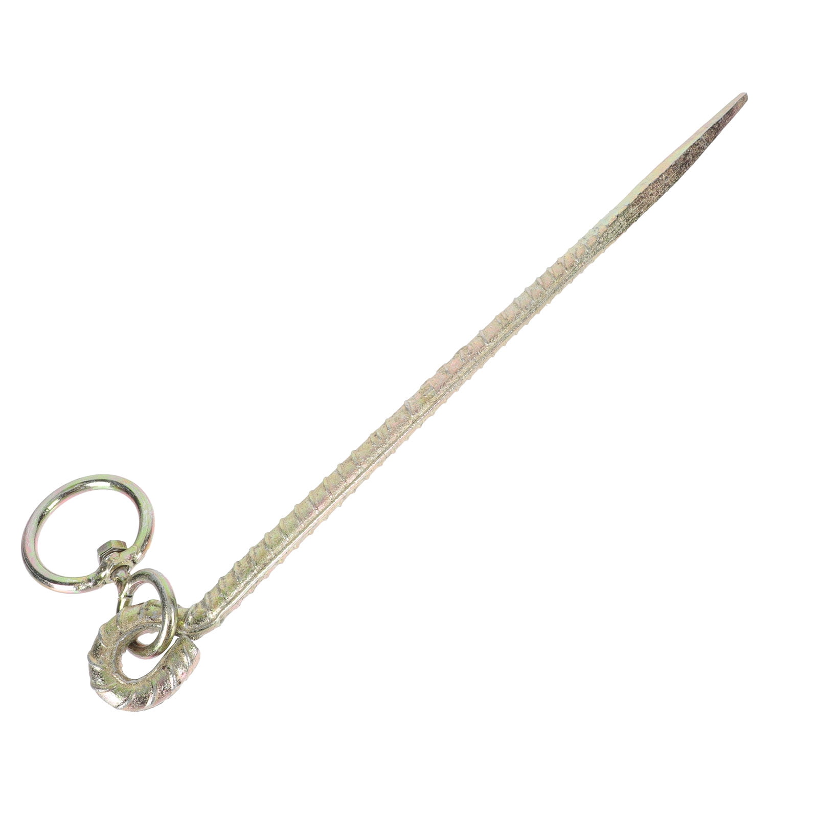 UPGRATOR 1Pc Outdoor Livestock Fixing Stake Golden Iron Rod for Farm Tent and Dog Leash Tie-Out