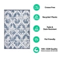 thumbnail image 5 of Lush Ambience Outdoor Rug - Waterproof, Reversible, Crease Free, Fade Resistant, Easy to Clean - Recycled Plastic Area Rugs for Patio, Porch, Deck, Pool Side, Balcony - Sezen Teal 4X6, 5 of 9