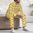 thumbnail image 7 of Wukai Cute Duck With Black Glasses Men's Long Sleeve Pajama Set,Long Sleeve Mens Sleepwear with Pockets & Front Fly-Medium, 7 of 7