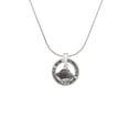 thumbnail image 2 of Delight Jewelry Silvertone Large Fancy Square with Rope Border Spinner Gymnastics Mom Ring Charm Necklace, 18", 2 of 4