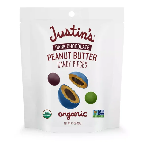 Justin's Dark Chocolate Peanut Butter Candy Pieces 4.5oz