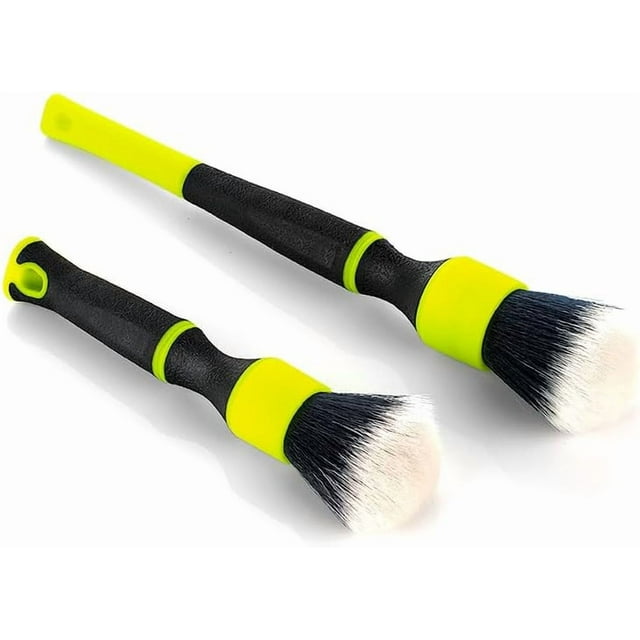 Detail Factory - TriGrip Ultra-Soft Detailing Brush Set - Scratch-Free Cleaning for Exterior, Interior Panels, Emblems, Badges, Gauges, Infotainment Screen - Octane Ectoplasm