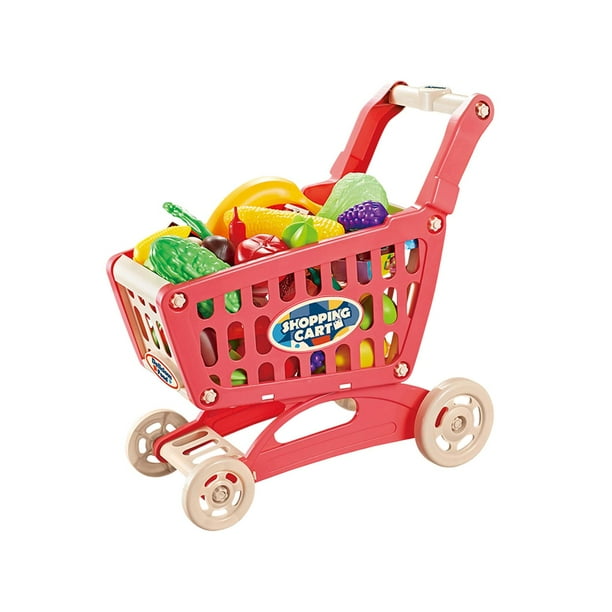 Juguete de carritos de supermercado juguete de carro de mano de supermercado juego de rol juego de juego de carrito carrito de compras para ninos