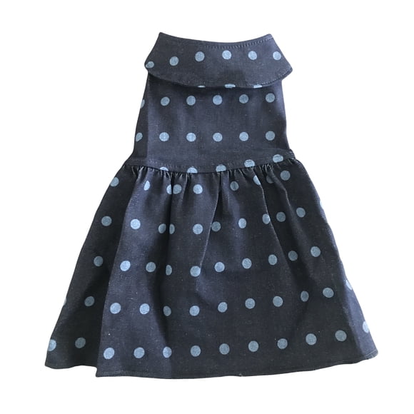 Vestido puntos para perrita o gatita, ropa mascotas Mezclota Vestido puntos perrita