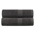 thumbnail image 2 of Premium Organic Cotton Bath Towels Plush Feather Touch Quick Dry Bath Sheet Eco Friendly Towel 100% Cotton Loop Terry, Charcoal, Set of 1, 2 of 2