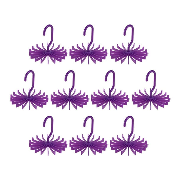 Percheros giratorios Sunnimix 10 para corbatas 18 ganchos organizador dormitorio púrpura violeta