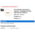 thumbnail image 2 of Front ABS Wheel Speed Sensor Connector - Compatible with 2002 - 2009 Chevy Trailblazer 2003 2004 2005 2006 2007 2008, 2 of 2