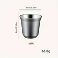 thumbnail image 1 of HLONK Tasses à Expresso en Acier Inoxydable Lot de 2 2.91oz Double Paroi Isolée Tasses à Café Rondes Réutilisables Incassables Démitasse en Métal Multifonction pour Café Thé Lait Jus - Lave-Vaisselle, 1 of 6