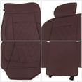 thumbnail image 4 of Ikon Motorsports 5-Seat Car Seat Covers Compatible with 2009-2023 Dodge Ram 1500, 2010-2023 Dodge Ram 2500/3500 Pickup with Split Seat Brown PU Leather Seat Cover Cushion Protectors, 4 of 7