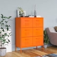 thumbnail image 1 of vidaXL Drawer Cabinet Orange 80x35x101.5 cm Steel, 1 of 5