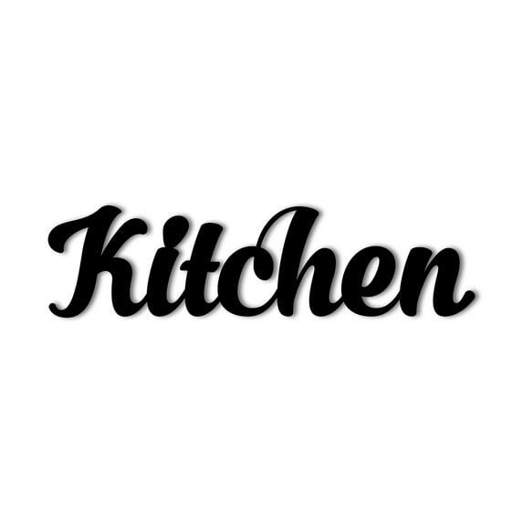 Kitchen Metal Wall Sign Decorative Accent Decor Kitchen Wall Decor Kitchen Word Sign Kitchen Gift Kitchen Decor Cooking Gift Housewarming Gift Made in USA – 3 Sizes / 13 Colors