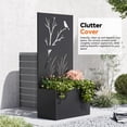 thumbnail image 3 of Modern Shade 4x6 FT Metal Planter Box with Trellis Privacy Screen, Raised Garden Bed (Perch Meadow), 3 of 7