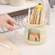 thumbnail image 5 of Organizador de escritorio giratorio de 360° con 4 compartimentos • 4,33x4,33x4,52 in • Portaplumas y brochas ABS • Rojo o blanco, 5 of 6