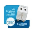 thumbnail image 4 of Ceptics CTU-7 UK, Dubai, Ireland Travel Adapter Plug - Type G - Dual USB Devices, 4 of 11